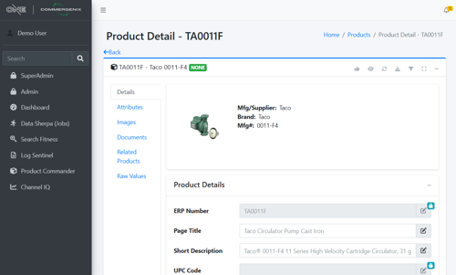 Product Commander Screenshot